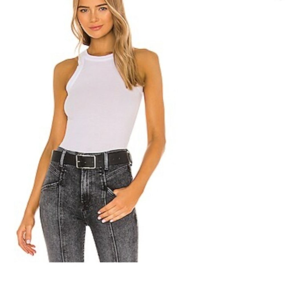 WSLY Rivington Ribbed Tank in White